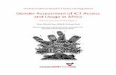 Gender Assessment of ICT Access and Usage in Africa · PDF fileInternational Development Research Centre ... or ‘please call me’ or ... the now renowned Grameen Telephone Scheme