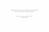 The Valuation of Future Cash Flows: An Actuarial Issues · PDF filethe valuation of future cash flows an actuarial issues paper by sam gutterman, fsa, ... the valuation of future cash