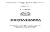 MICROPROCESSOR AND INTERFACING - …ggnindia.dronacharya.info/EEE/.../Labmanuals/.../MICROPROCESSOR… · MP LAB (EE-329-F) LAB MANUAL ( V SEM ECE) Page 6 EXPERIMENT NO .1 (B) AIM