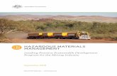 Hazardous Materials Management - Department of · PDF fileHAZARDOUS MATERIALS MANAGEMENT Leading Practice Sustainable Development Program for the Mining Industry ... process chemicals,