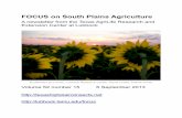 FOCUS on South Plains Agriculture - Texas A&M Universitylubbock.tamu.edu/files/2013/09/Sept_6_2013.pdf · FOCUS on South Plains Agriculture A newsletter from the Texas AgriLife Research