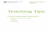 Teaching Tips - WordPress.com English: First FCE) -and qualifications/first/ 2 Contents ... Teaching tips for Reading and Use of English 3