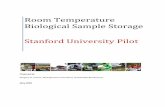Room Temperature Biological Sample Storage ... - Stanford · PDF fileRoom Temperature Biological Sample Storage Stanford University Pilot ... in this report could be realized immediately