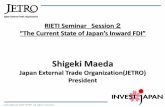 The Current State of Japan's Inward FDI · PDF filePromotion of inward FDI through regulatory reform ... Nokia Japan President, ... 2003 2004 2005 2006 2007 2008 2009 2010 2011 2012