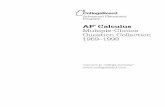 AP Calculus Multiple-Choice Question Collection 1969–1998 · PDF fileAP Calculus Multiple-Choice Question Collection ... • Materials included in this resource may not reflect the