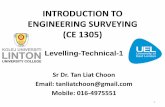 INTRODUCTION TO ENGINEERING SURVEYING (CE · PDF fileINTRODUCTION TO ENGINEERING SURVEYING (CE 1305) Sr Dr. Tan Liat Choon ... RISE AND FALL METHOD This method is complicated and is
