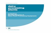 dairy processing plants - BC Centre for Disease Control Materials/EH... · Dairy Processing Plants Guidelines for the Cleaning of Dairy Plant Processing Equipment - 2 - INTRODUCTION