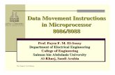 Data Movement Instructions in Microprocessor …. Fayez F. M. El-Sousy Data Movement Instructions in Microprocessor 8086/8088 These instructions are used to transfer data from source