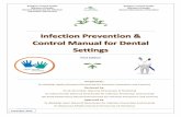 Infection Prevention & Control Manual for Dental Settings · PDF fileGeneral Directorate for Infection Prevention and Control . ... Infection Control In The Dental Laboratory ... An