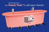 INTRODUCING the Peach Teat 5-calf open feederconewangomilking.com/wp-content/uploads/2017/06/Pe… ·  · 2017-06-28calves off their teats. ... through it than a cow’s udder naturally