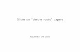 Slides on ﬁdeeper rootsﬂpapers - · PDF filePoorest regions today often in parts of Sub-Saharan Africa, ... due to colonization ... Œ Protection again expropriation risk 1985-95