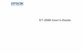 User's Guide - ET-2500 - Epson America the Epson iPrint Mobile App ..... 22 Using Epson Remote Print ...