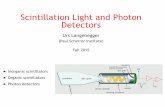 Scintillation Light and Photon Detectors - UZH - Physik ...c2134dfa-4999-4449-8c90-81a2afe58b40/... · Scintillation Light and Photon Detectors Urs Langenegger ... ZnS screen in darkened