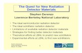 The Quest for New Radiation Detector Materials · PDF fileThe Quest for New Radiation Detector Materials ... ZnS(Ag) CaWO4 NaI(Tl) CdWO4 ... Ni 28 Cu 29 Zn 30 Ga 31 Ge 32 As 33 Se