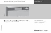 Operating instructions controller - Buderus · PDF fileOperating instructions Solar thermal controller ... V Only operate the solar thermal system as intended and when the system is