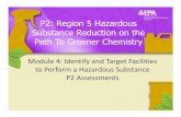 P2: Region 5 Hazardous Substance Reduction on the Path To ... · PDF fileModule 4: Identify and Target Facilities to Perform a Hazardous Substance P2 Assessments P2: Region 5 Hazardous