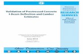 Validation of Prestressed Concrete I-Beam De˜ection and · PDF file · 2015-08-03Validation of Prestressed Concrete I-Beam Deflection and Camber Estimates ... Validation of Prestressed