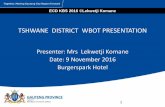 TSHWANE DISTRICT WBOT PRESENTATION - UNICEF · PDF fileTSHWANE DISTRICT WBOT PRESENTATION Presenter: ... ECD KBS 2016 ©Lekwetji Komane. Introduction ... while providing links to referral