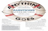 AUDITIONS - Tulare County Education Office Tuesday, April 28, 2009 at 4:00 p.m. Sequoia Room Wednesday, April 29, 2009 at 4:00 p.m. Sycamore Room Callbacks (by invitation only): Thursday,