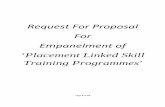 Request For Proposal For Empanelment of - …aurangabad.bih.nic.in/images/RFP-for-skill-development...Request For Proposal For Empanelment of ‘Placement Linked Skill Training Programmes'