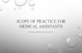 SCOPE OF PRACTICE FOR MEDICAL ASSISTANTScommcorp.org/.../05/HCWTF_Changing-Role-of-Medical-Assistants_Panel...SCOPE OF PRACTICE FOR MEDICAL ASSISTANTS ... • ICE is a leading developer