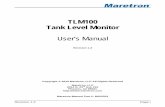 TLM100 Tank Level Monitor - Milltech  · PDF filethen the TLM100 may not report an accurate level reading (or any level reading at all) when the tank is empty