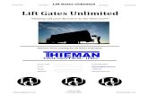 Lift Gates Unlimited - · PDF fileLiftGates@gmail.com Call or Text (774) 266-3297 LiftGatesUltd.com. Part Number Description Lift Gates Unlimited List Price ... Lift Gates Unlimited