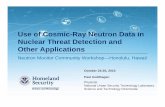 Goldhagen nuclear detection - Bartol Research Institute Goldhagen Uses of cosmic-ray neutron data Cosmic rays and cosmic-ray-induced (cosmogenic) neutrons Variation of cosmic particle