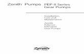 Zenith Pumps PEP-II Series Gear · PDF fileGear Pumps PEP-II Series Gear Pumps. Zenith ... located on the body of the pump. A Zenith Rheoseal assembly secured to each cover plate (front