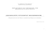 GRADUATE STUDENT HANDBOOK - · PDF fileTable of Contents Page 1. Placement ... results of the placement exam have an advisory function in determining remedial coursework and ... placement