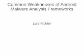 Common Weaknesses of Android Malware Analysis …ayeks.de/assets/blog/2015-06-16-android-analysis-frameworks/...Android Sandbox Landschaft Quelle: Sebastian Neuner, et al. Enter sandbox: