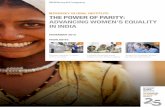 THE POWER OF PARITY: ADVANCING WOMEN’S … equality in work and in society ... global head of human resources, Tata Consultancy Services; KK ... Expanding skills training for women