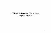 CPA Nova Scotia By-Laws Nova Scotia by-laws... · PART 4: – PUBLIC ACCOUNTANT CERTIFICATION COMMITTEE ... regulation, or policy of CPA Nova Scotia adopted or established by the