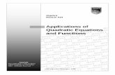 Applications of Quadratic Equations and Functionstlment.nait.ca/.../A64-Applications_of_Quadratic_Equations.pdf · The sum of the squares of two numbers is 34, ... Applications of