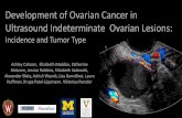 Development of Ovarian Cancer in Ultrasound … of Ovarian Cancer in Ultrasound Indeterminate Ovarian Lesions: Incidence and Tumor Type Ashley Cahoon, Elizabeth Maddox, Katherine Maturen,