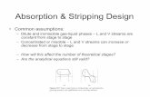 Absorption & Stripping Design - Chemical Engineeringche.uri.edu/course/che349/absorption.pdf · Absorption & Stripping Design ... – Maximize contact area/volume within column WITHOUT