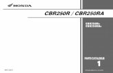 CBR250R / CBR250RA - MotoFaction · PDF file• Color chart ... Part number Honda color code Description Assemblies ... 1 COVER, FUEL TANK 64450-KPP-T00 ZG ZA ZH F-21 18 2 COVER,