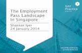 The Employment Pass Landscape In Singapore · PDF file– Applicants who hold a qualified University Degree (from MOM list) – Command higher salaries to qualify, commensurate with