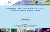 Promoting a Culture of Innovation in the South: · PDF filePromoting a Culture of Innovation in the South: UNESCO’s ... promoting a culture of innovation by ... • Different types