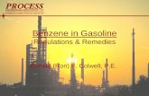 Regulations & Remedies - Process Engineering · PDF file · 2009-10-07Benzene in Gasoline Regulations & Remedies ... Compounds (VOCs) which contribute to ozone ... octane, sulfur,