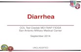 Diarrhea - Walter Reed Army Institute of Research for Ft Stewart... · Fever and diarrhea, ... • OIF: Acute enteric illness was leading cause of hospital ... • Immunosuppression,