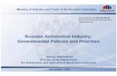 Russian Automotive Industry: Governmental … Automotive Industry: Governmental Policies and Priorities ... 2010 2011 2012 2013 2014 2015 2016 2017 2018 2019 2020 Tyre noise ...