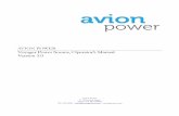 AVION POWER Voyager Power Source, Operators …avionpower.com/pdf/Avion-Power-Voyager-Operators-manual-3-0.pdf1 Limited warranty Avion Power warrants Voyager batteries to be free from