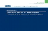 Practice Note 11 (Revised) - frc.org.uk · PDF fileFinancial Reporting Council November 2017 Practice Note 11 (Revised) The audit of charities in the United Kingdom Audit and Assurance