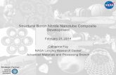 Structural Boron Nitride Nanotube Composite … Institute of! Aerospace! Structural Boron Nitride Nanotube Composite Development February 21, 2014 Catharine Fay NASA Langley Research