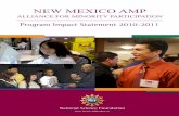 NEW MEXICO AMP NEW MEXICO AMPdept-wp.nmsu.edu/newmexicoamp/files/2015/10/Impact_Statement.pdf · In all of its research and scholarship programs, New Mexico AMP strongly ... and local
