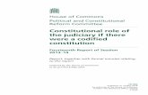 Constitutional role of the judiciary if there were a ... · PDF filePolitical and Constitutional Reform Committee Constitutional role of the judiciary if there were a codified constitution