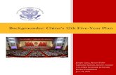 Backgrounder: The 12th Five-Year Plan - U.S.-CHINA ... · PDF fileBackgrounder: China’s 12th Five-Year Plan 1 INTRODUCTION China's 12th Five-Year Plan (FYP), released in March 2011,