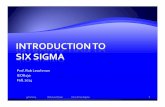 Introduction to Six Sigma rev.ppt - UC Berkeley IEORieor.berkeley.edu/~ieor130/Introduction to Six Sigma rev.pdf · 9/11/2014 Rob Leachman Intro to Six Sigma 1 Six Sigma is an engineering