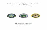 College Scholarship Fraud Prevention Act of 2000 · PDF file · 2013-11-13Implementation of the College Scholarship Fraud Prevention Act of 2000 ... Integrity in Federal Student Aid